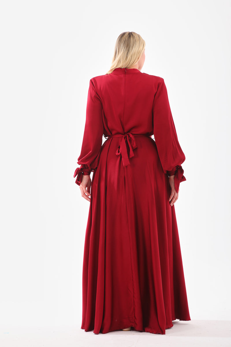 DMN Pamela Plus Size Dress Burgundy