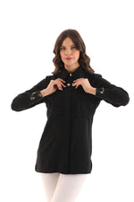 PM Embroidered Blouse Black