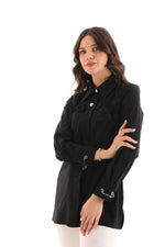 PM Embroidered Blouse Black