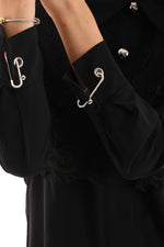 PM Embroidered Blouse Black