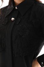 PM Embroidered Blouse Black