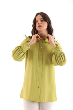 PM Frilled Detailed Shirt Pistachio Green