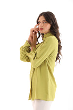 PM Frilled Detailed Shirt Pistachio Green