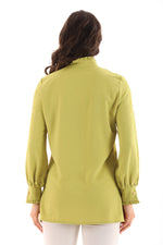 PM Frilled Detailed Shirt Pistachio Green