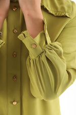 PM Frilled Detailed Shirt Pistachio Green