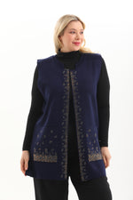 N&A Moms Knitted Vest Navy Blue