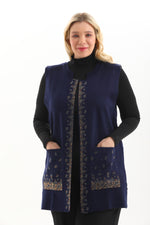 N&A Moms Knitted Vest Navy Blue