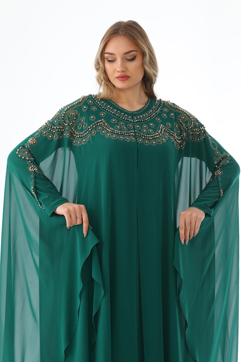 SMS 8086 Dubai Abaya Emerald Moda Natty SMS 8086 Dubai Abaya Emerald Moda Natty