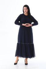 MSB Sandy Pearl Cotton Dress Navy Blue