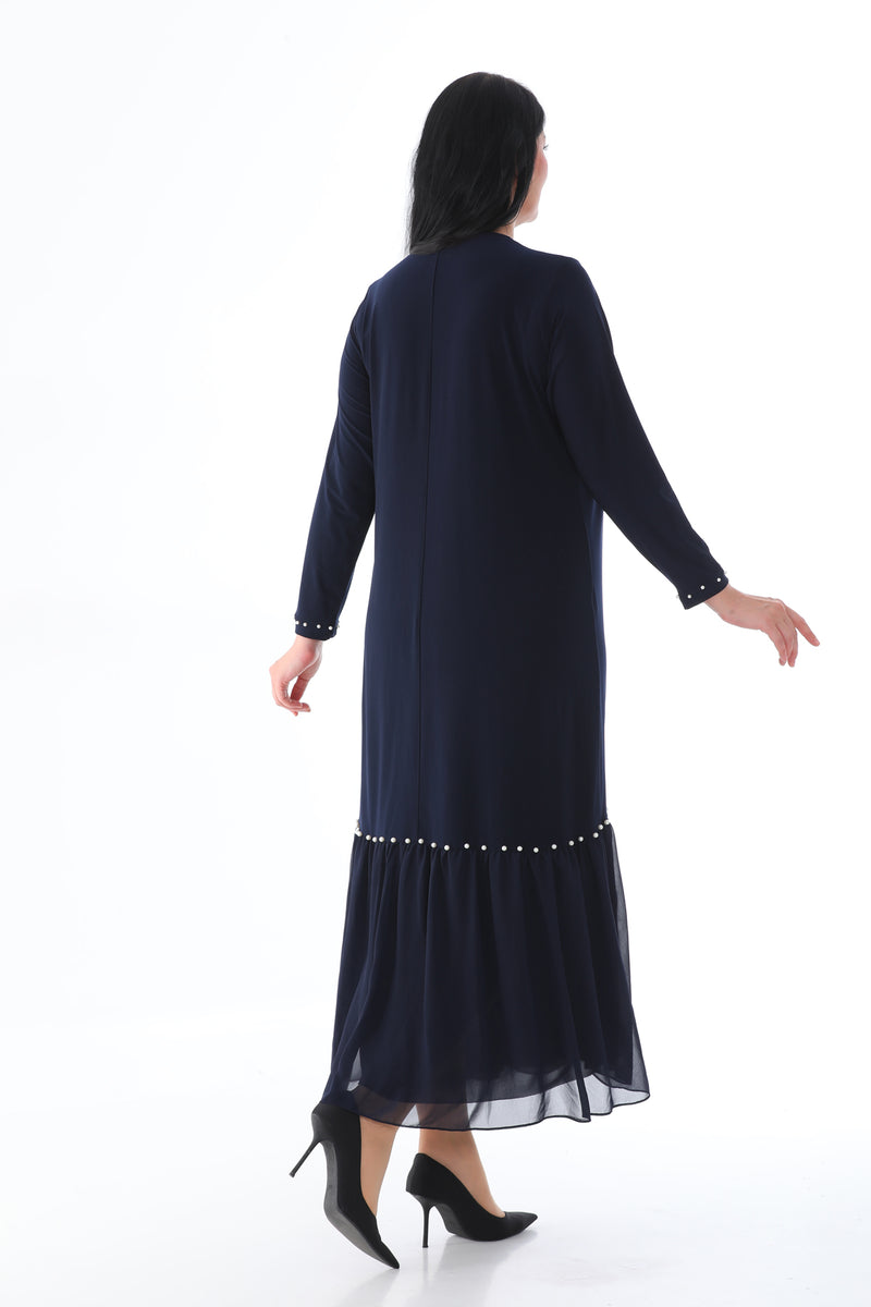 MSB Sandy Pearl Cotton Dress Navy Blue