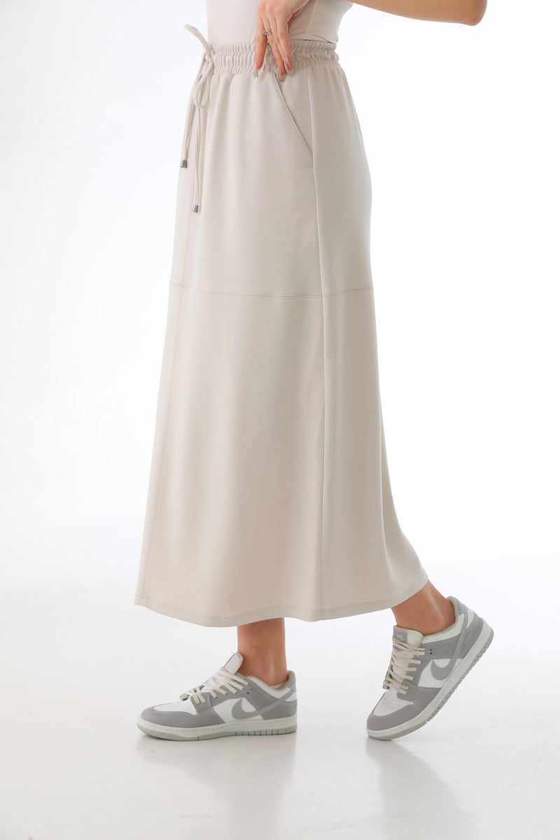 SZ Bamboo Fabric Skirt Beige
