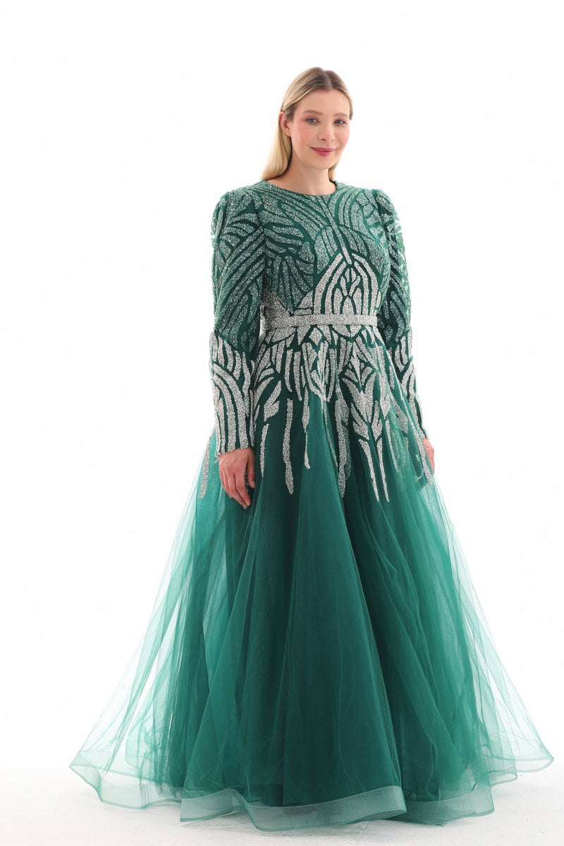 BLY Andrea Plus Size Gown Emerald