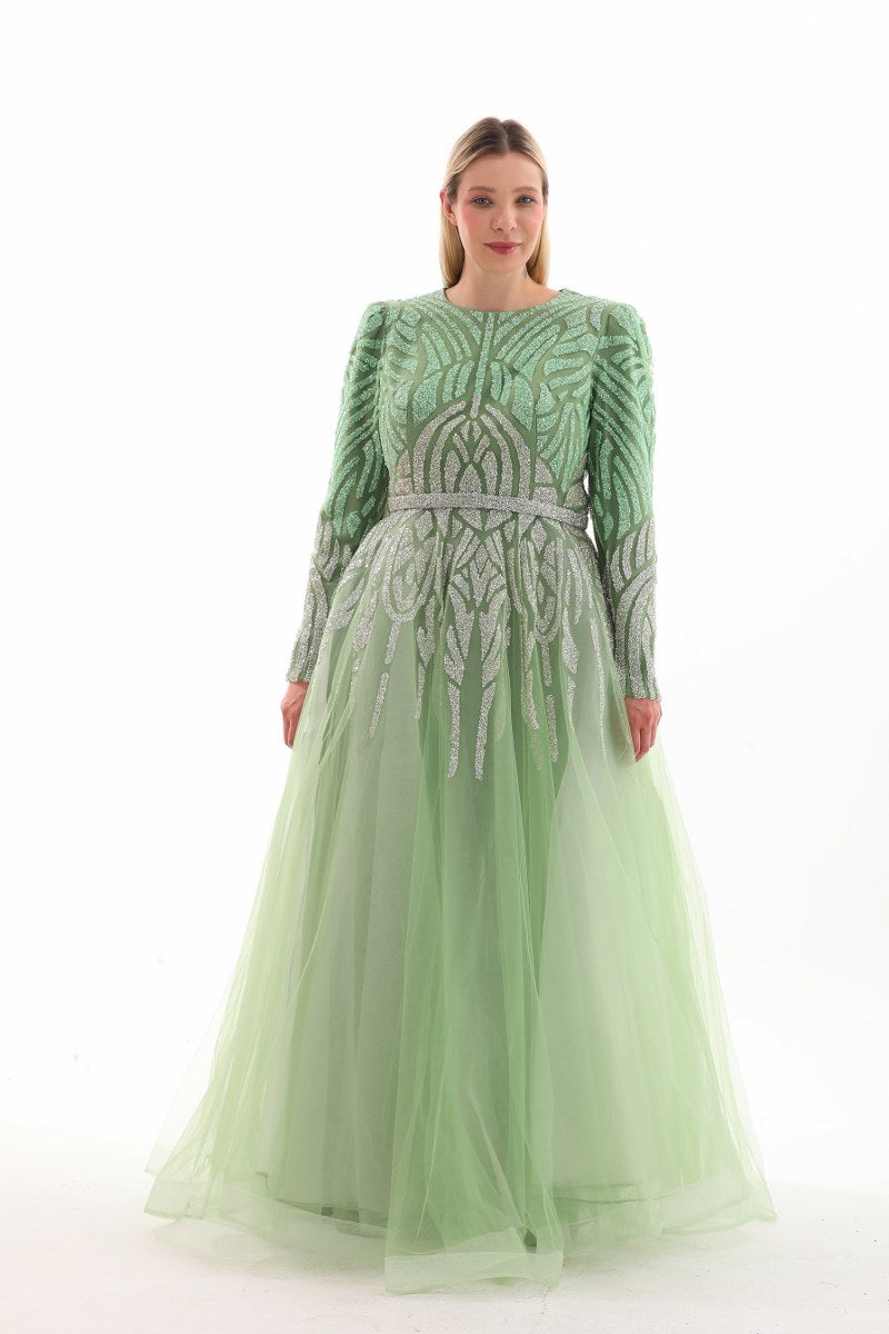 BLY Andrea Plus Size Gown Green