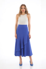 SZ Ruffled Detailed Skirt Blue
