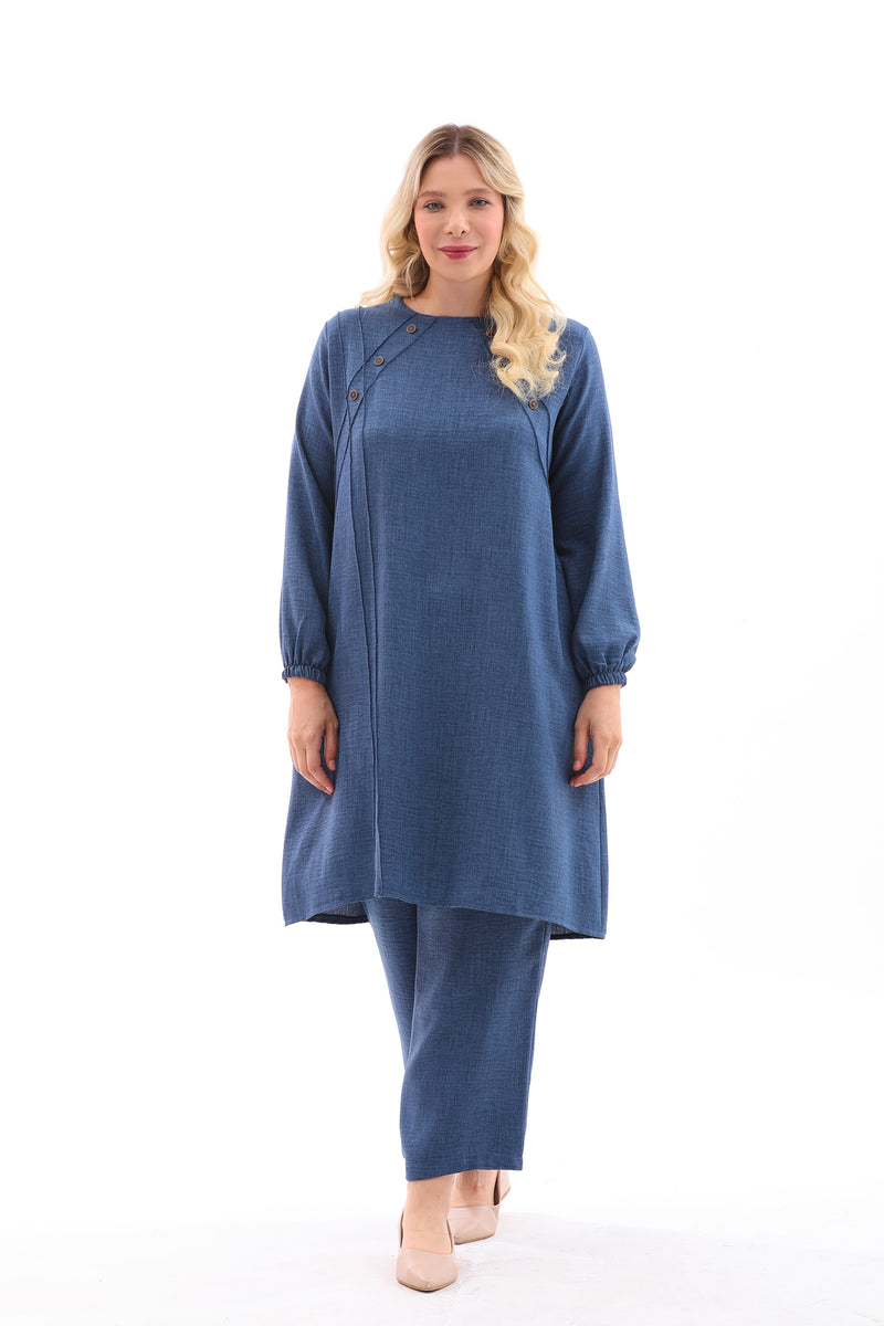 MSB Nervur Tunic Set Blue