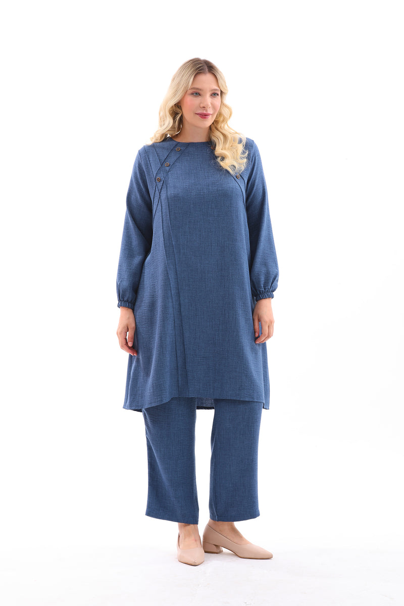 MSB Nervur Tunic Set Blue