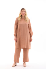 MSB Nervur Tunic Set Camel