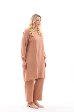 MSB Nervur Tunic Set Camel