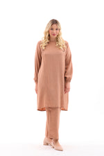 MSB Nervur Tunic Set Camel