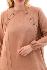 MSB Nervur Tunic Set Camel