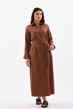 B&A Cotton Long Dress Brown