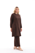 MSB Nervur Tunic Set Brown