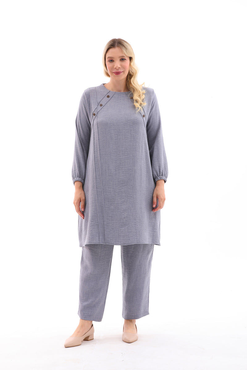 MSB Nervur Tunic Set Gray