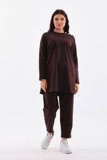 B&A Shoulder Button Sweatshirt Brown