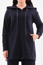 B&A Basic Hoodie Sweatshirt Navy Blue