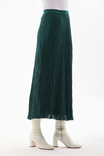 SZ Chiffon Pleated Skirt Green