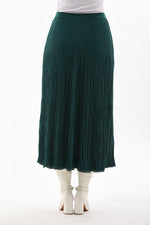 SZ Chiffon Pleated Skirt Green