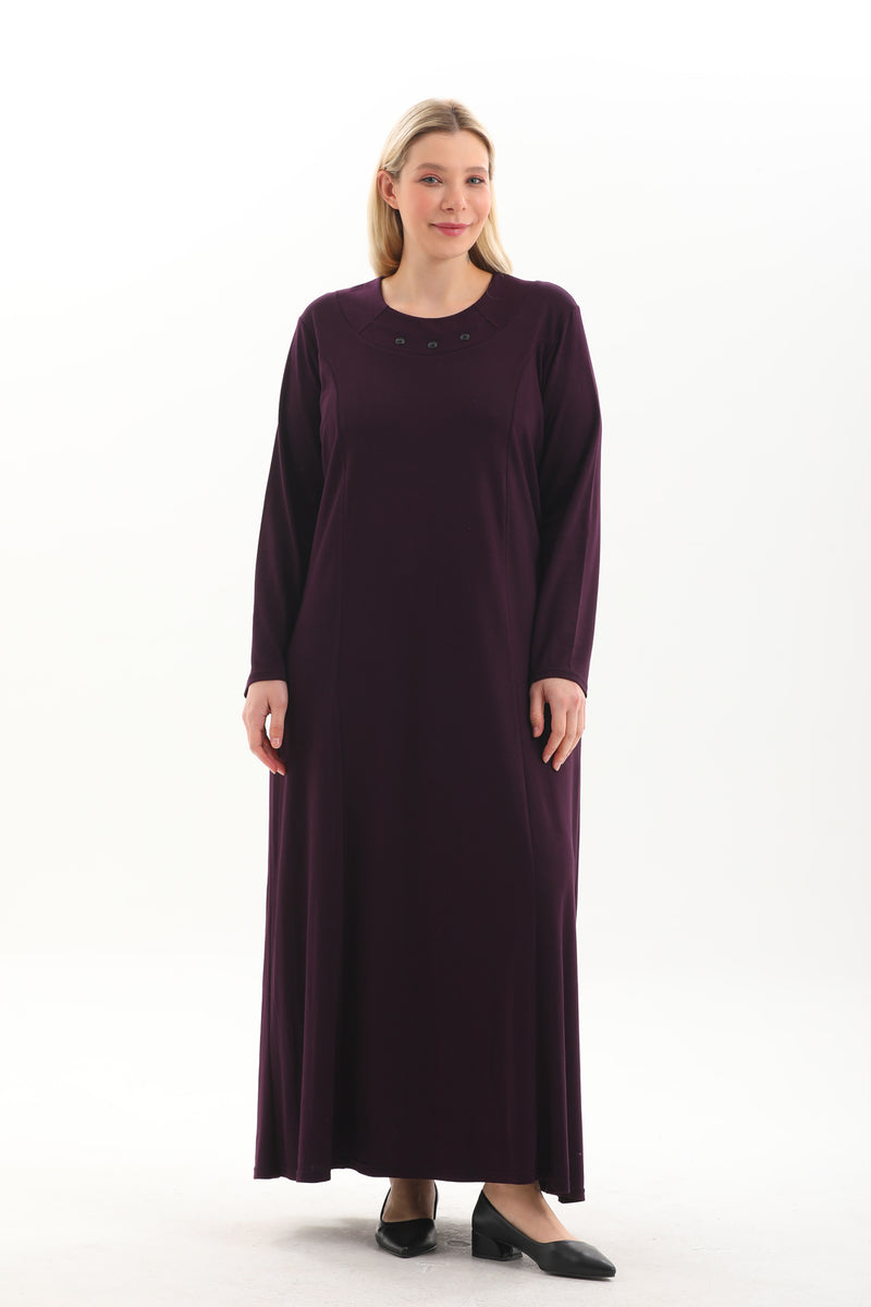 UG Cotton Long Dress Purple