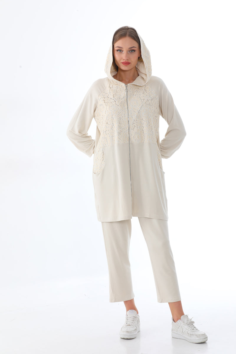 Invee 6876 Tracksuit Beige