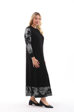 MSB Sandy Arm Dtld Dress Gray