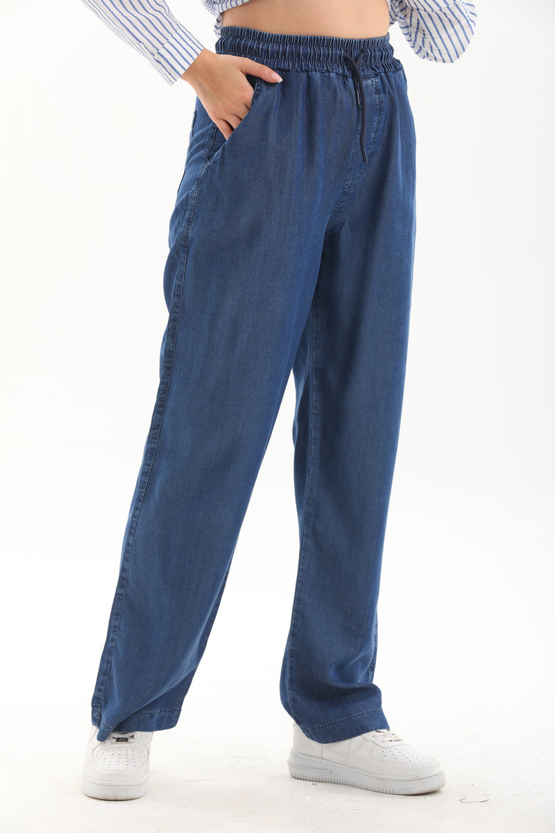 M&B Tencel Side Pocket Jeans Blue