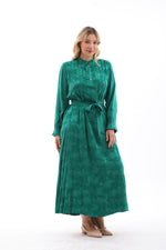 F&G Qupra Silk Dress Emerald