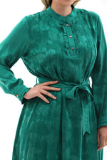 F&G Qupra Silk Dress Emerald