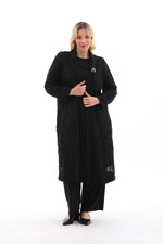 DL Long 2 Piece Abaya Set Black