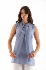 PM Sleeveless Blouse Gray