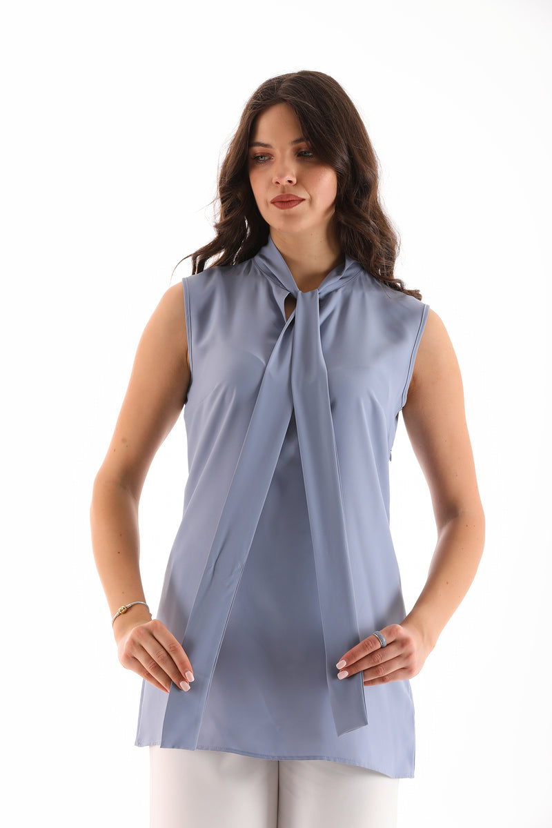 PM Sleeveless Blouse Gray
