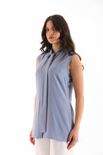 PM Sleeveless Blouse Gray