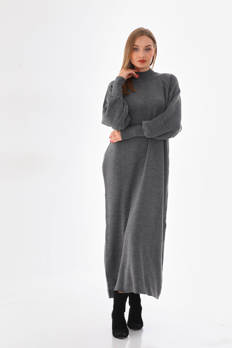 AFL Feyza Knitted Dress Dark Gray