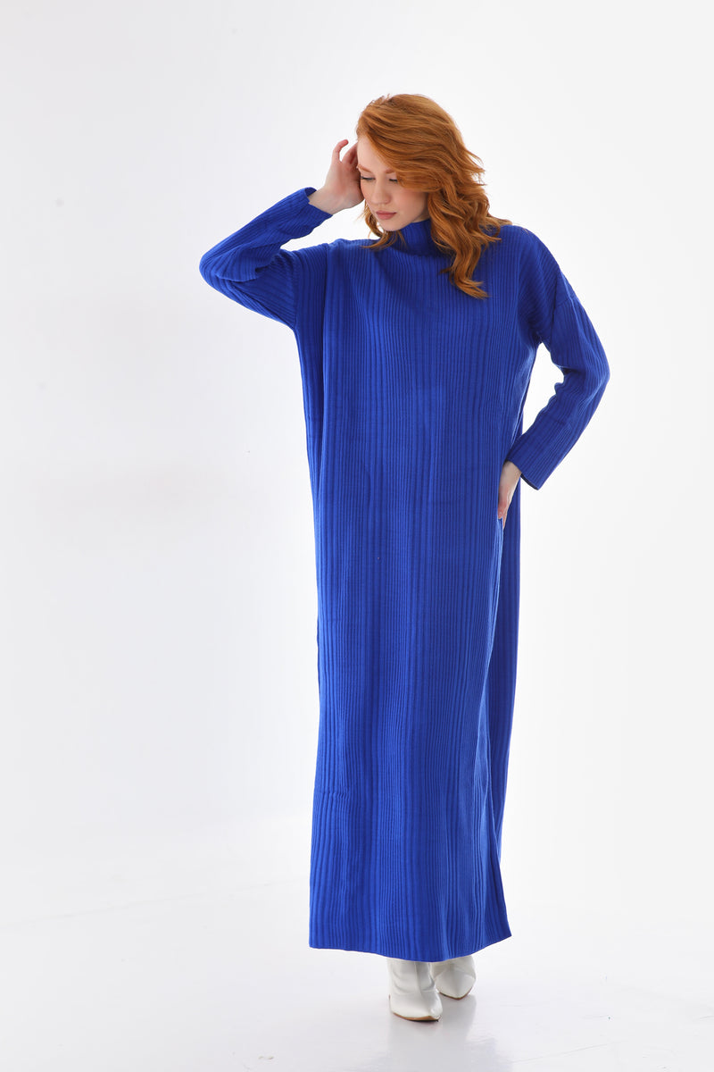 AFL Filiz Knitted Dress Sax Blue