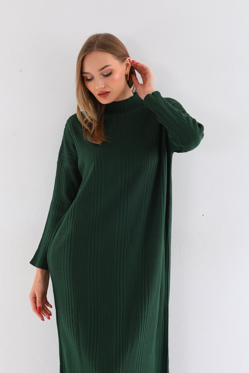 AFL Filiz Knitted Dress Dark Green