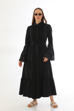 T&D Lace Detailed Dress Black