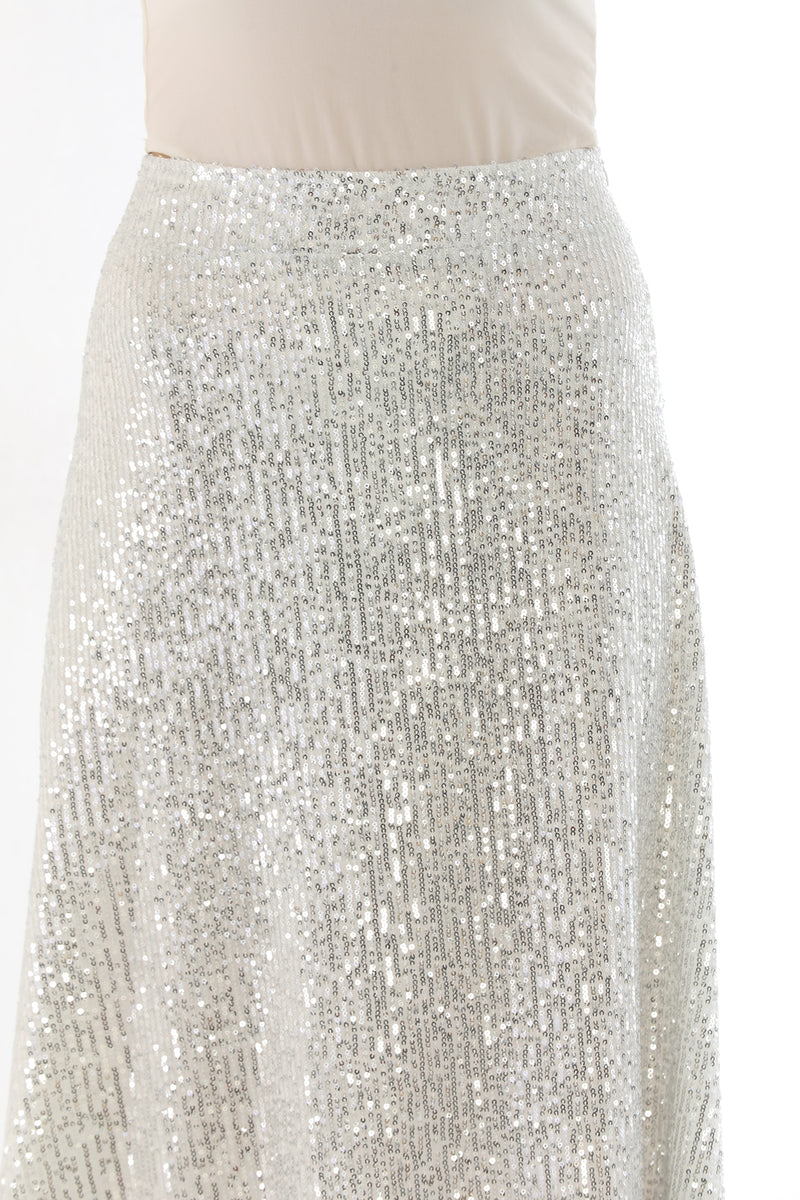 L&E Sequin Skirt Silver