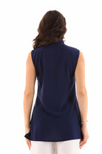 PM Sleeveless Blouse Navy Blue