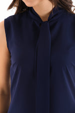 PM Sleeveless Blouse Navy Blue