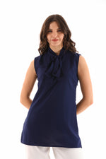 PM Sleeveless Blouse Navy Blue