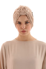 QF 1808 Rhinestone Handmade Turban Camel